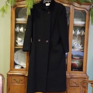 Talbots Vintage Wool Long Dress Coat ILGWU Label
